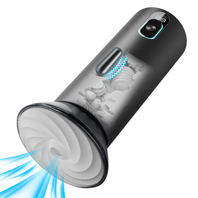 Masturbateur Électrique 9 Modes de Succion & Vibration Puissante Manchon Large 2,8x