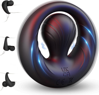 Anneaux de Pénis Vibrant Sex Toýs Homme - Anneau Vibrant Pénis Homme avec Vibrateur Boule Réglable 360° Anneau Penien - Anneau Hommes Sextoyse Couple Plaisir 10 Mode Vibromasseurs Pour HommeCockring