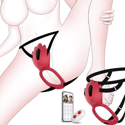 2 IN 1 Wearable Panty Vibrator Cock Ring with 9 Vibration Modes