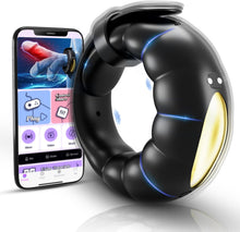 Load image into Gallery viewer, Anneau Vibrant Pénis Homme Sex Toys - App Vibromasseur Cockringe Hommes Reglable,Sex Toýs Homme Anneaux de Pénis avec 10 Modes de Vibration,Sextoy Objet Sexuelle Adulte Couple pour faire L'amour