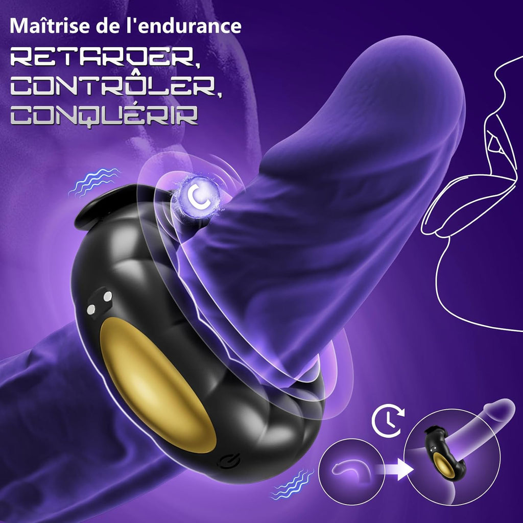 Anneau Vibrant Pénis Homme Sex Toys - App Vibromasseur Cockringe Hommes Reglable,Sex Toýs Homme Anneaux de Pénis avec 10 Modes de Vibration,Sextoy Objet Sexuelle Adulte Couple pour faire L'amour