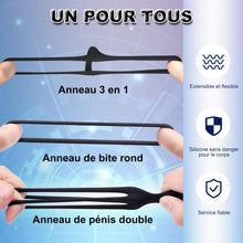 Load image into Gallery viewer, Anneaux de Pénis Triangle pour Homme Couples, Mecofy Silicone Anneaux Péniens Jouets Pour Améliorer les Performances Sexuelles, Plus Dur et Plus Fort 5 pièces